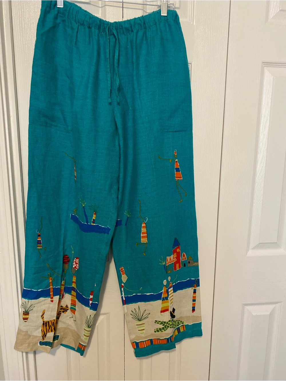 Chico's Market Teal Linen Sleeveless Top